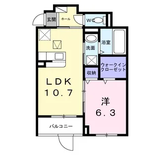 ゴールドローレライ【1階】の間取り