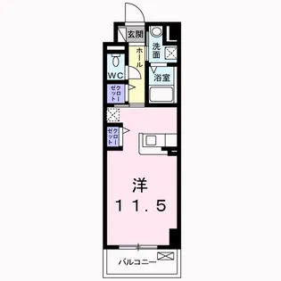 ノーサイド立葉【5階】の間取り