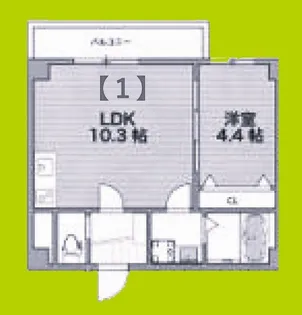 ソリティア光善寺【4階】の間取り