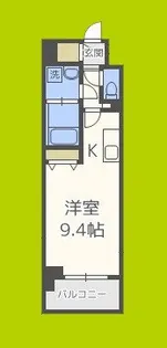 コンフォリア京町堀【12階】の間取り