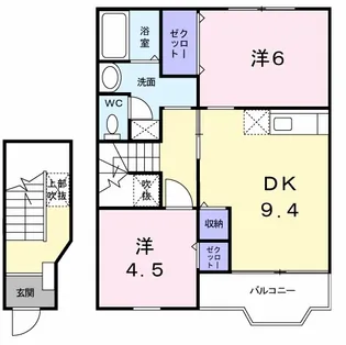 ポプラーレPartⅡ【2階】の間取り