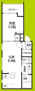 シェリル城北公園【2階】の間取り