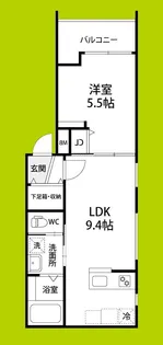 シェリル城北公園【3階】の間取り