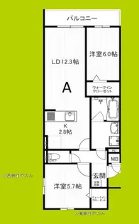 M’s Ring Grande春日出北【2階】の間取り