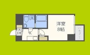 ザ・パーククロス阿波座【5階】の間取り