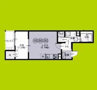 F+style八尾西山本町1号館【3階】の間取り