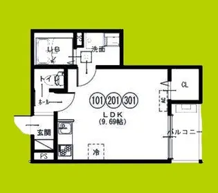 F+style八尾西山本町2号館【2階】の間取り