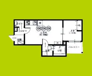 F+style八尾西山本町2号館【3階】の間取り