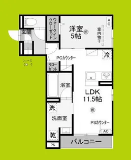 クラシスト勝山北【3階】の間取り