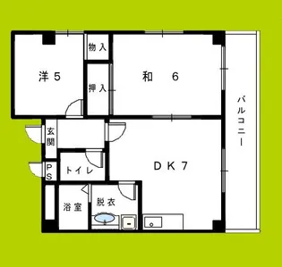 都島リバーサイド【4階】の間取り