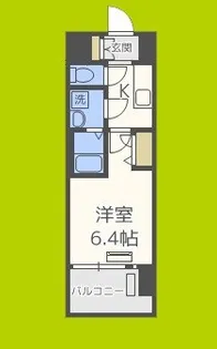 レジュールアッシュ大阪城北【9階】の間取り