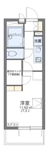 レオパレスアブリール3番館【3階】の間取り