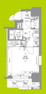 ポルト・ボヌール四天王寺夕陽ヶ丘ミラージュ【8階】の間取り