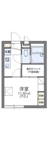 レオパレスNEXT ONE【1階】の間取り