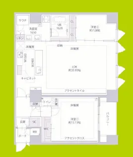 プレジオ谷町【13階】の間取り