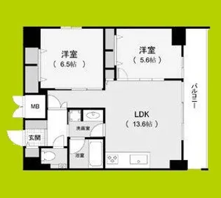 ルネフラッツ松屋町駅前【14階】の間取り