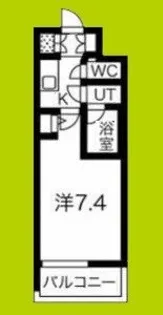 エグゼ難波南V【4階】の間取り
