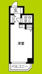 ライオンズマンション難波南第2【8階】の間取り