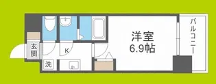 プレミアムコート阿波座WEST【9階】の間取り