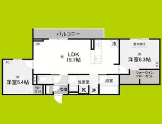 クラシスト背戸口【3階】の間取り