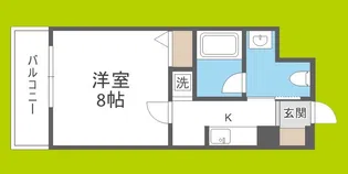 グランツ西大橋【5階】の間取り