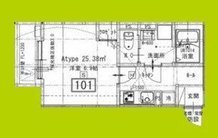 ヴェルメゾン阿倍野丸山通【2階】の間取り