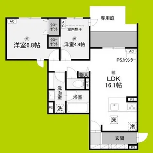 AF sweet【1階】の間取り