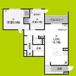 AF sweet【3階】の間取り