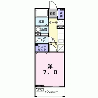 グランジェルメDII【2階】の間取り