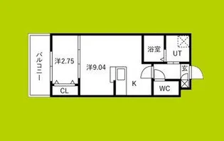 北条町シーエム ヌフ【1階】の間取り