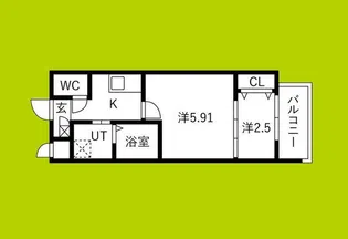 北条町シーエム ヌフ【3階】の間取り
