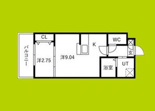 北条町シーエム ヌフ【3階】の間取り