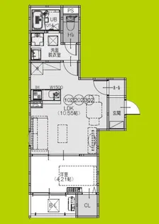 F+style藤井寺林3号館【2階】の間取り