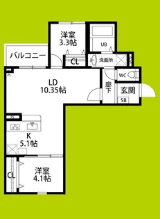 茨木市島2丁目ノース【1階】の間取り