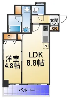 ヴィルブーケ天満橋【5階】の間取り