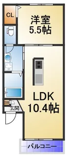 コンフォート都島【1階】の間取り