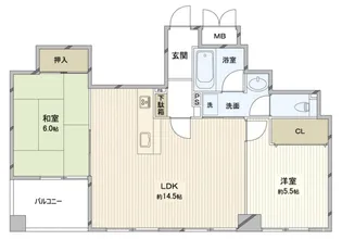 ペルル南森町【4階】の間取り