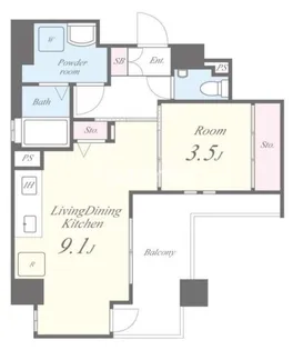 Urbex Tenroku【3階】の間取り