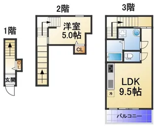 LuXe京橋Ⅱの間取り