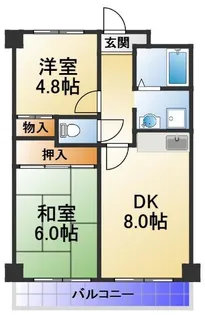 大拓ハイツ10【2階】の間取り