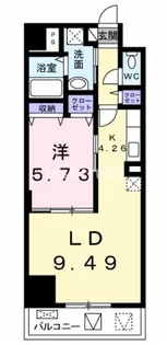 1LDKの間取り画像