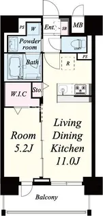 セレーナコンフォルト天神橋【9階】の間取り