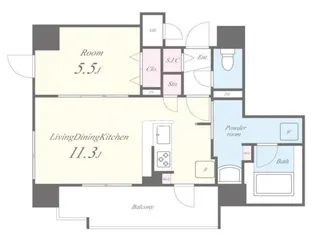 SKYレジデンス大阪梅田【8階】の間取り