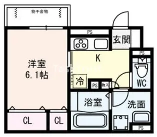 グリーンサイド野田【1階】の間取り
