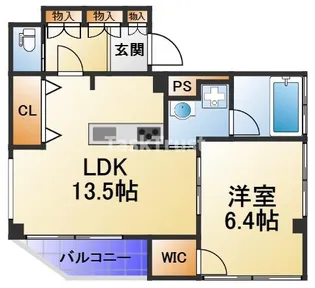 グレース梅田東【6階】の間取り