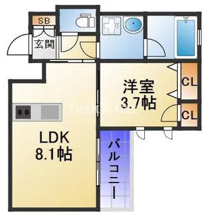 ウェルスクエア都島【3階】の間取り
