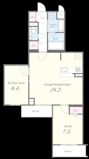 インペリアル大宮【2階】の間取り