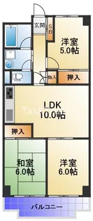 サンハイム中津【3階】の間取り