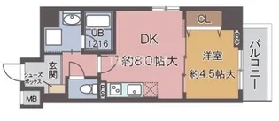 グランディール鷺洲【2階】の間取り