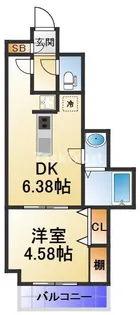 アヴェーレ京阪本通【8階】の間取り